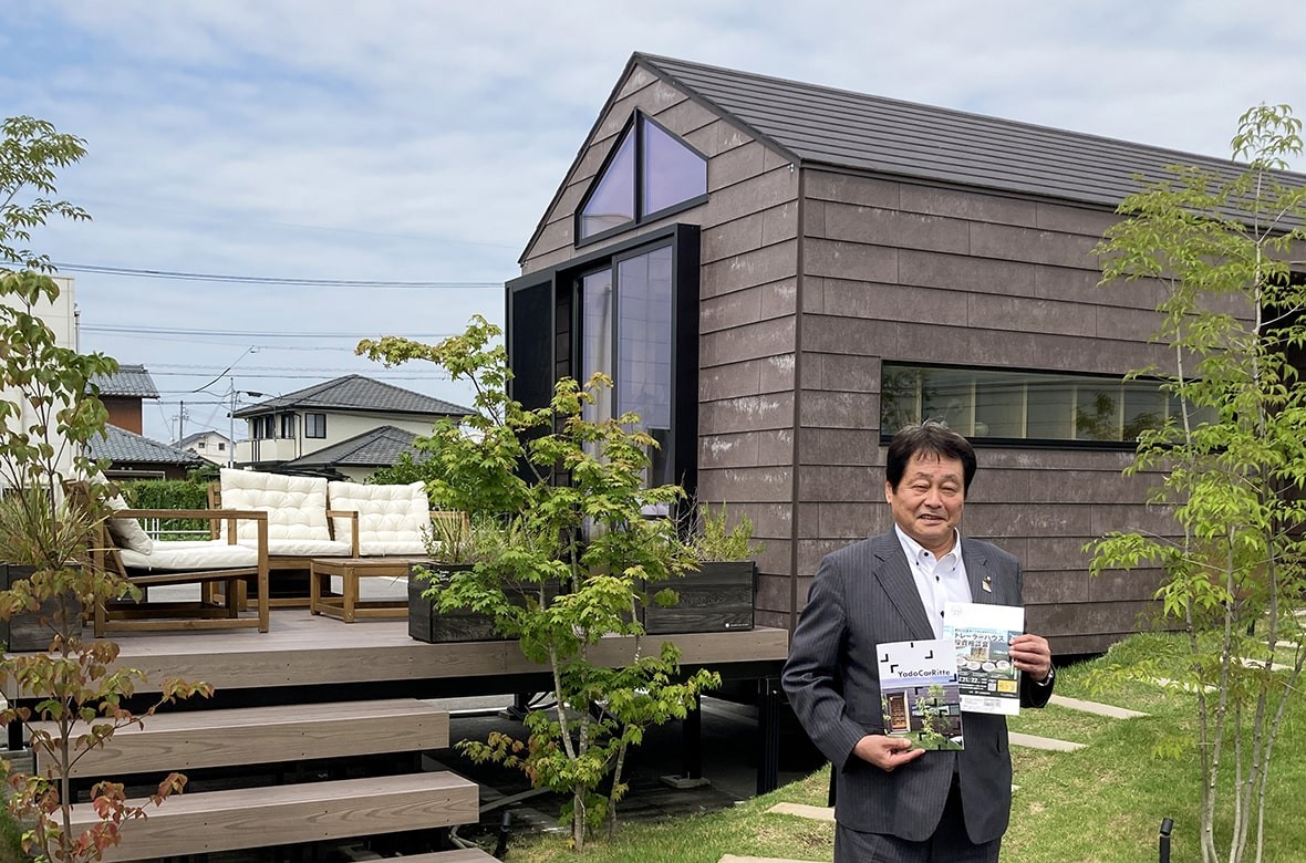 江南市長が視察に来訪～弊社施工トレーラーハウスがふるさと納税返礼品に選定！～